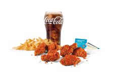 6pc Buffalo Crispy Chicken Wings Combo