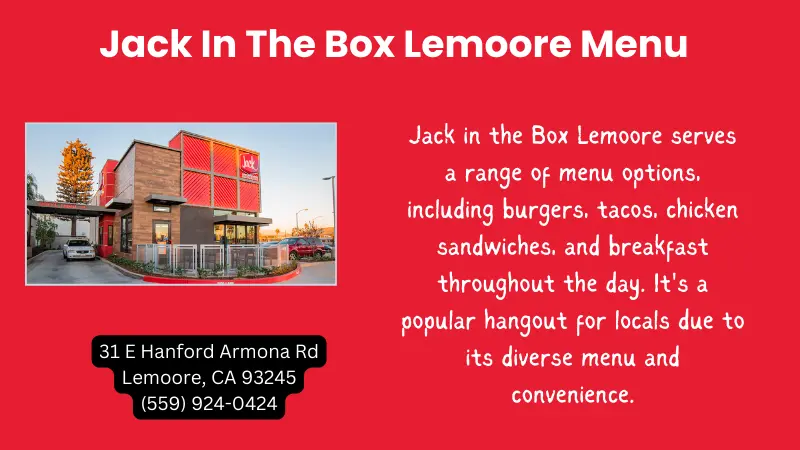 Jack In The Box Lemoore Menu