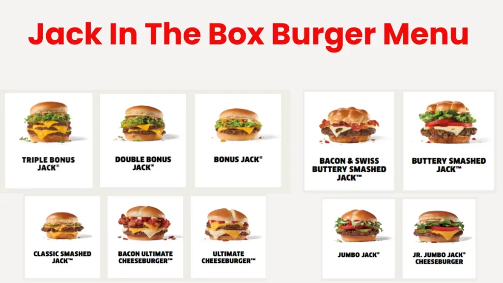 Jack In The Box Burger Menu